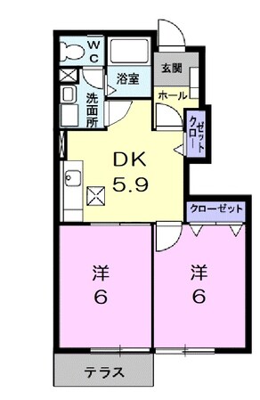 ラフィネシャトレーⅢ番館の物件間取画像